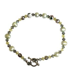 Pearl Cloisonné crystal beaded bracelet